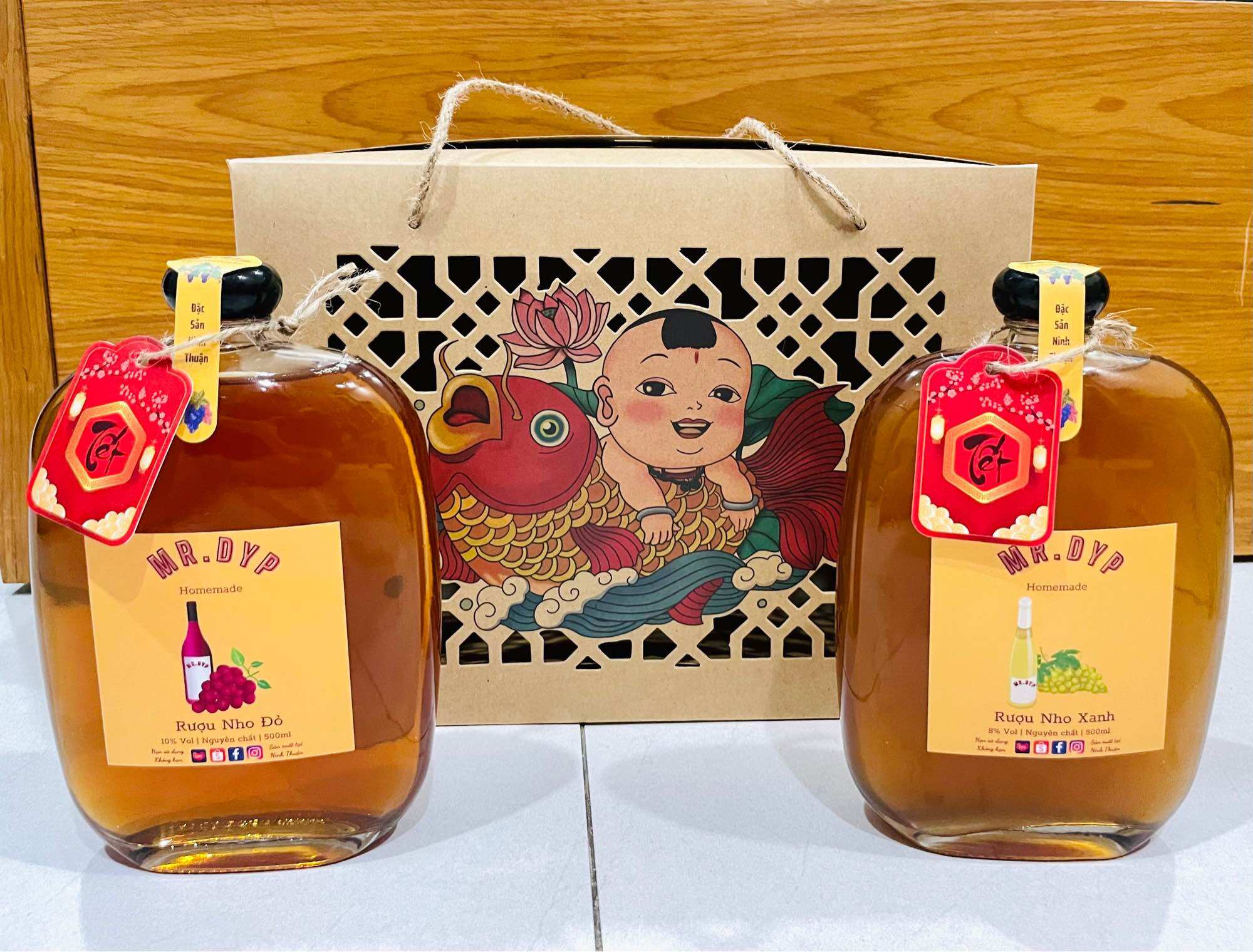 Combo 2 chai nước nho lên men Ninh Thuận