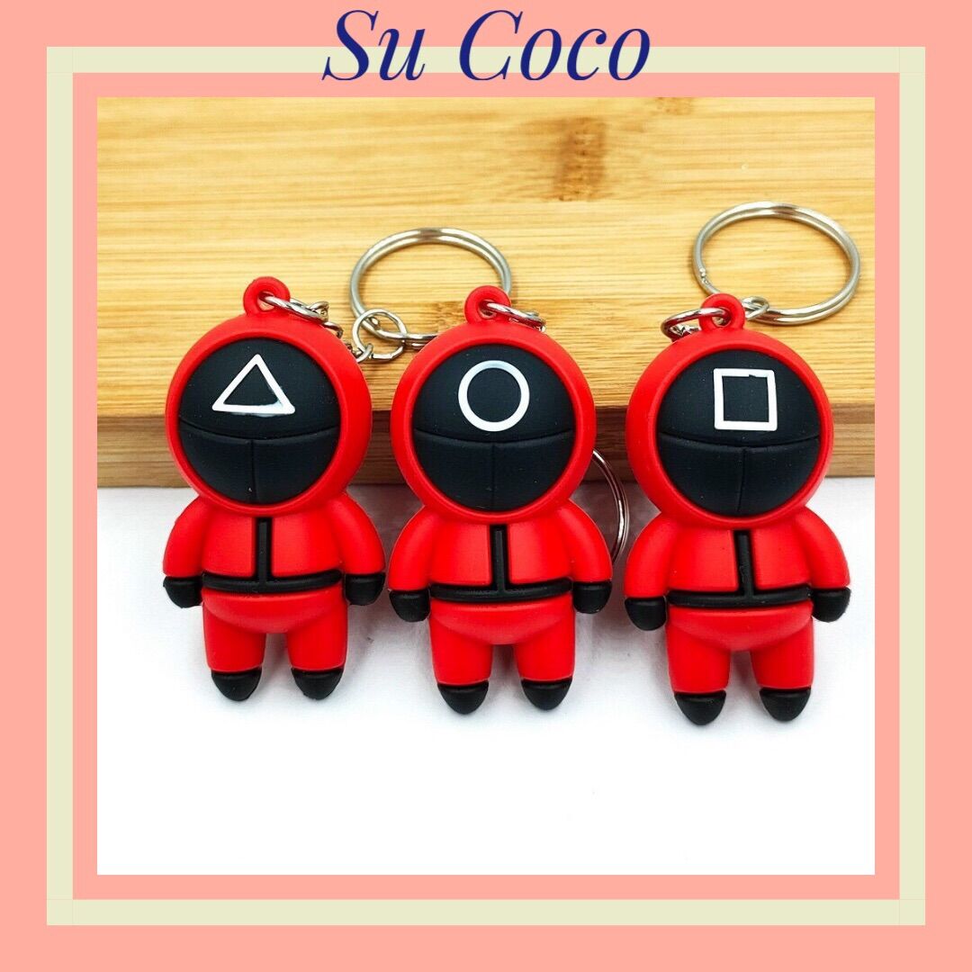 2 Móc khoá squid game trò chơi con mực nhiều mẫu hot trend