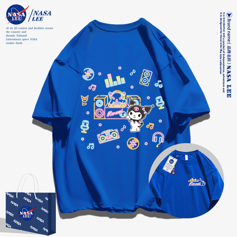 Áo Thun Nữ Tay Ngắn Màu Đào Nasalee Collaborative Cotton Pure Summer 2025 Phong Cách Hồng Kông Dễ Th