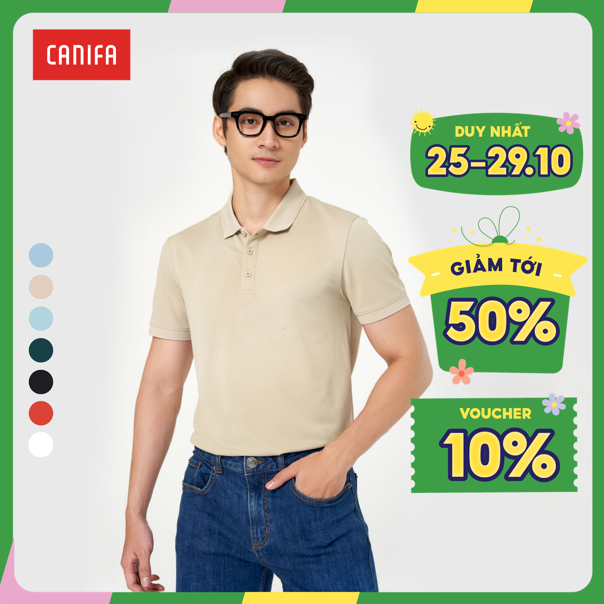Bộ quần áo mặc nhà nữ in hình canifa chất liệu 100% cotton 6ls22s003
