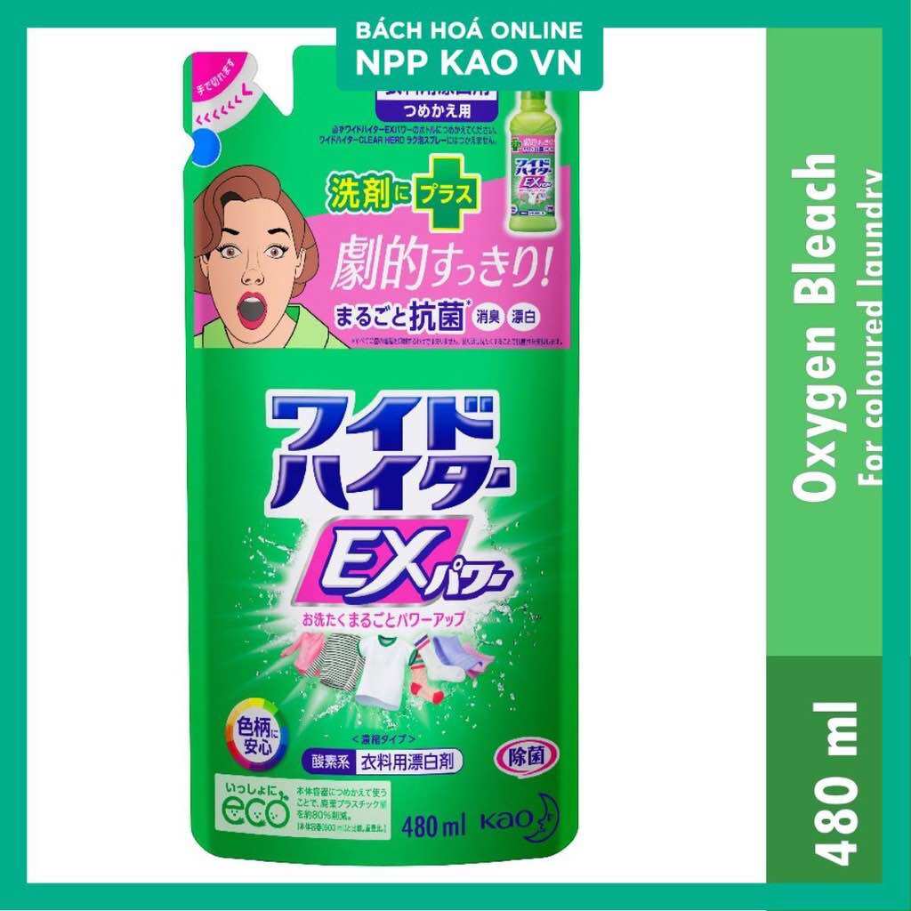 Nước tẩy quần áo wide haiter ex power chai 600ml/túi 480ml