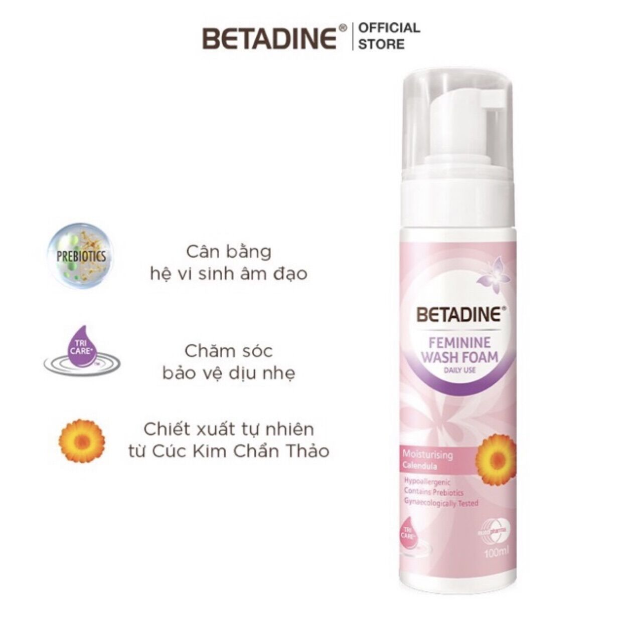 Betadine Vệ Sinh Phụ Nữ Dạng Bọt 100ml