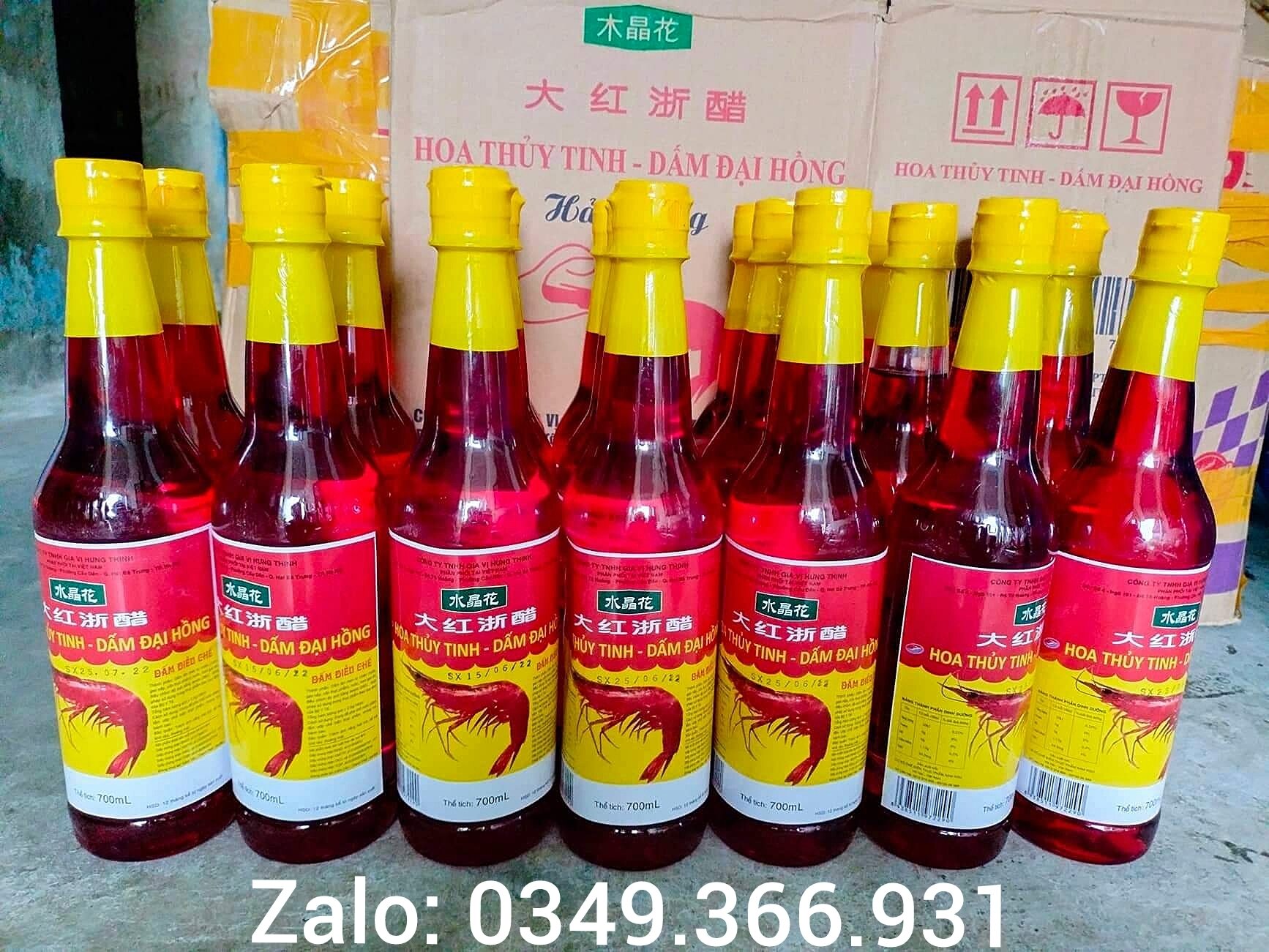 12 chai giấm hồng