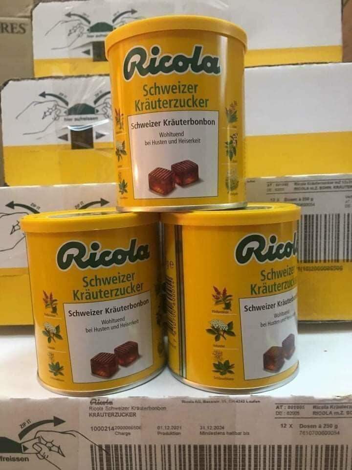 Kẹo Ngậm Ho Ricola (Đức) 250g Date 2025