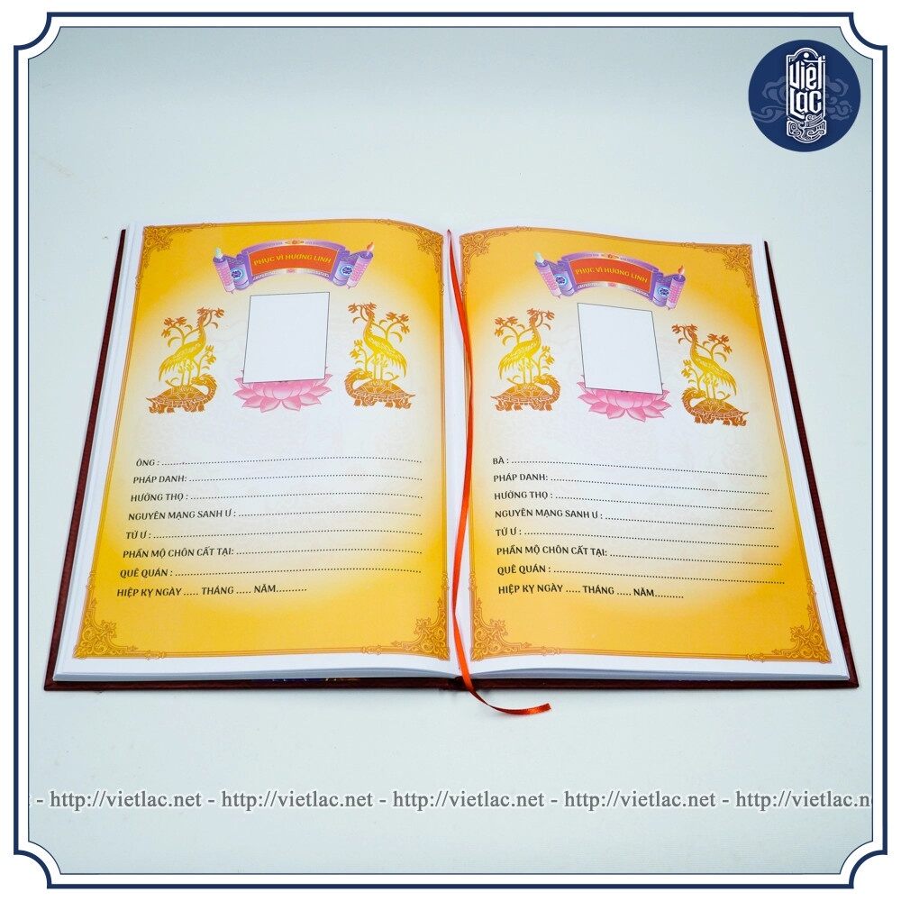 Sổ Ghi Gia Phả các dòng tộc khổ A4 ( cửu huyền thất tổ)