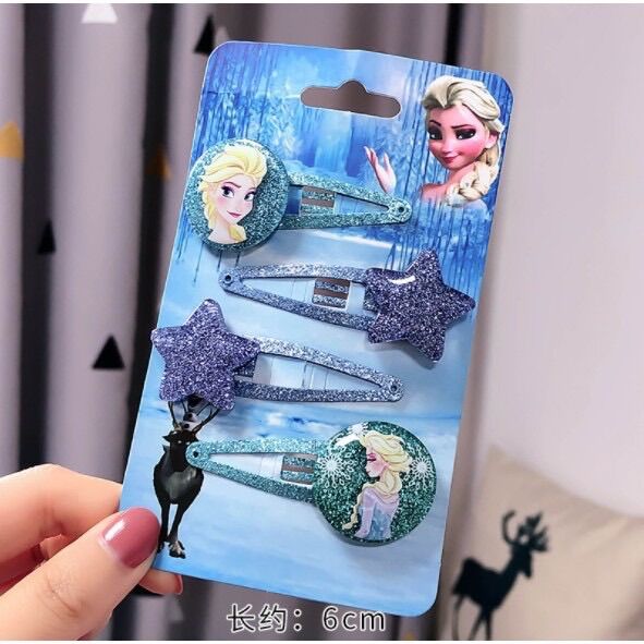 Set kẹp tóc/cột tóc Elsa cho bé gái