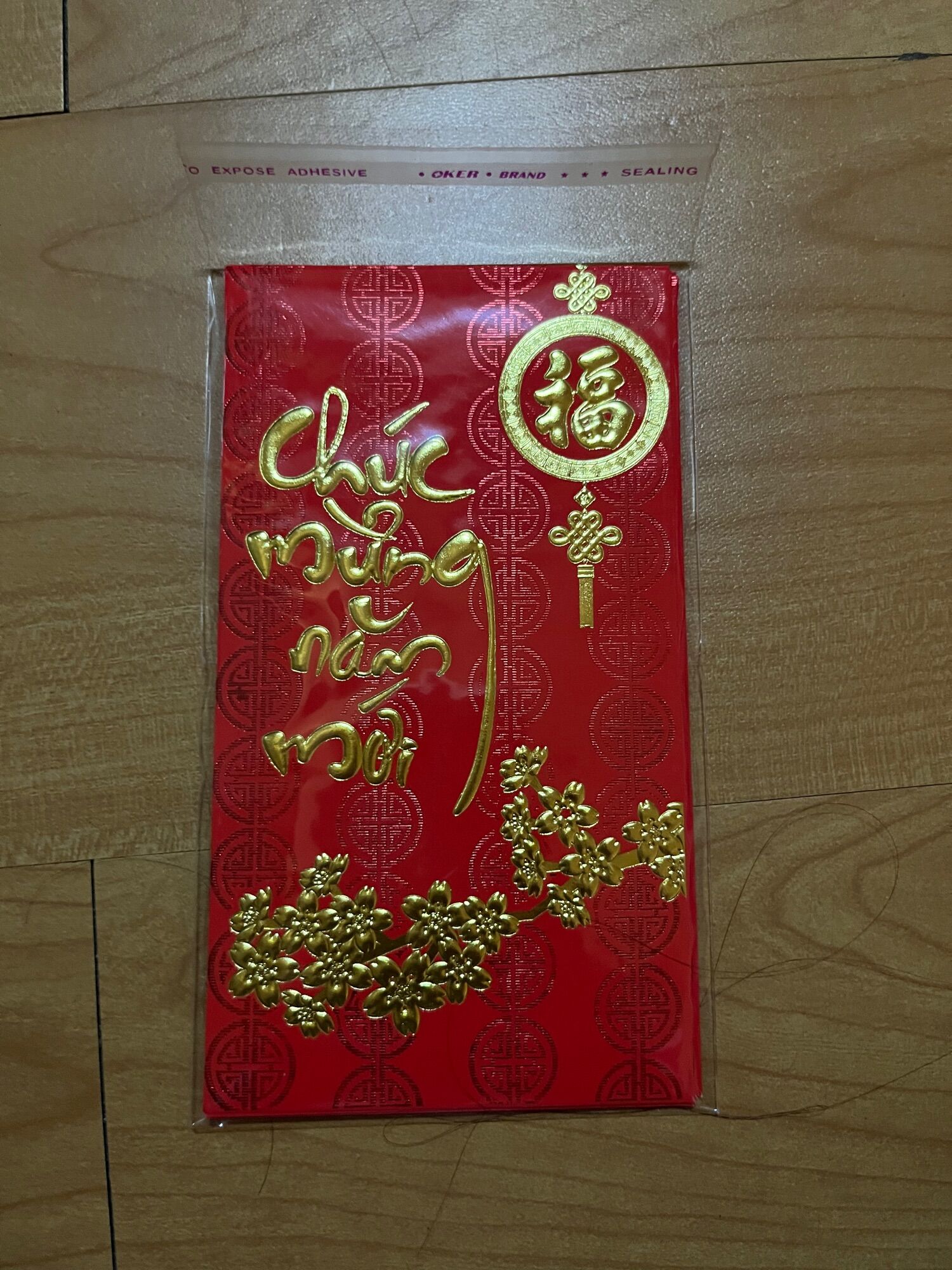 Bao lì xì 9x17cm (1 xấp 6 cái)