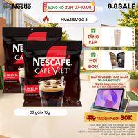 [ƯU ĐÃI THÁNG 8][Giao hàng toàn quốc] Combo 2 Cà phê đen hòa tan NESCAFÉ CAFÉ VIệT (Túi 35 gói x 16g)