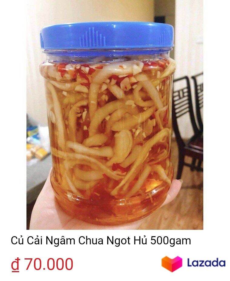 Củ Cải Chua Ngọt 2 hũ to 1kg