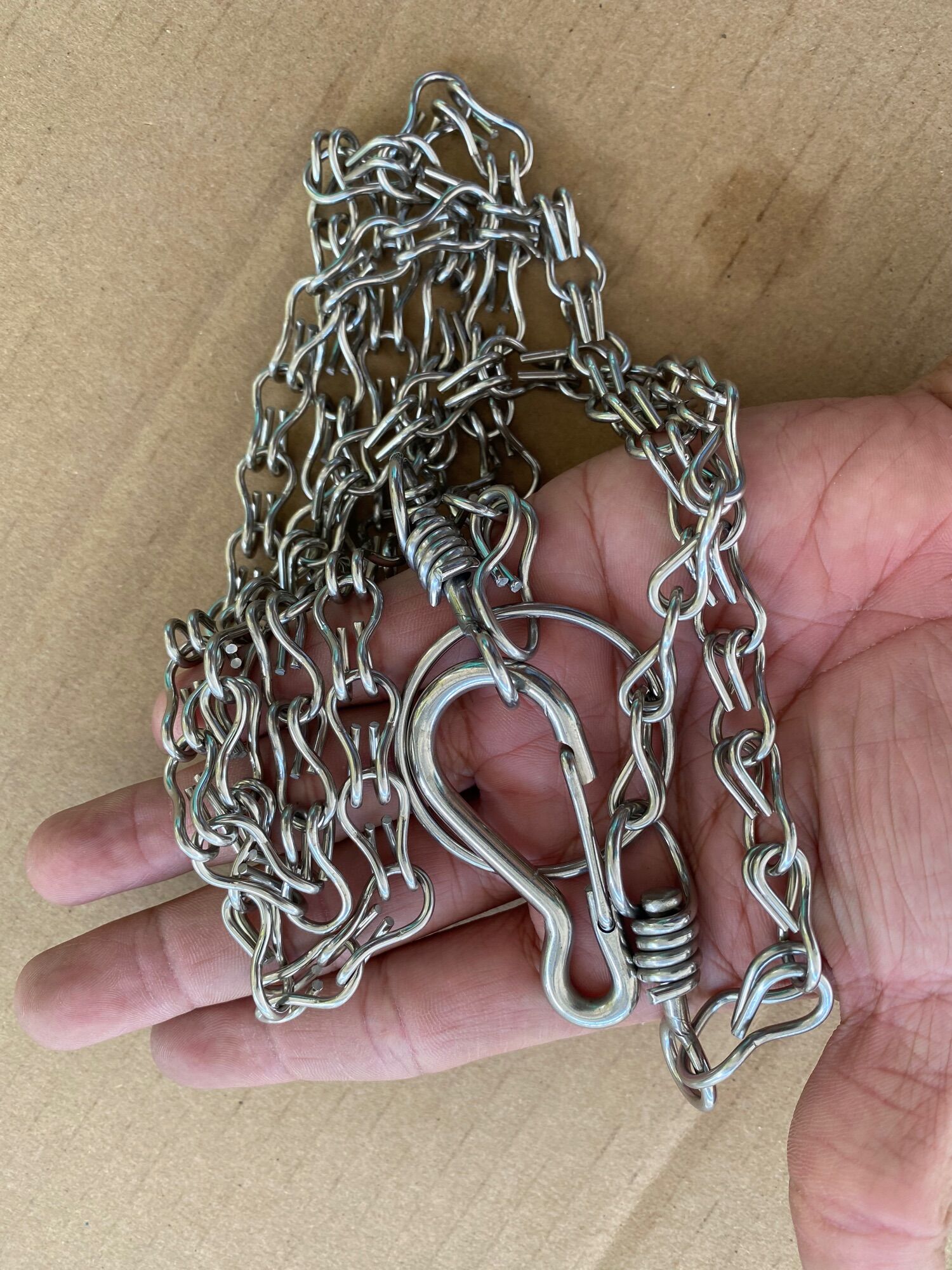 Dây Xích Inox Cho Thú Cưng Chó Mèo không gỉ có chống xoắn - Xích chó mèo inox các cỡ