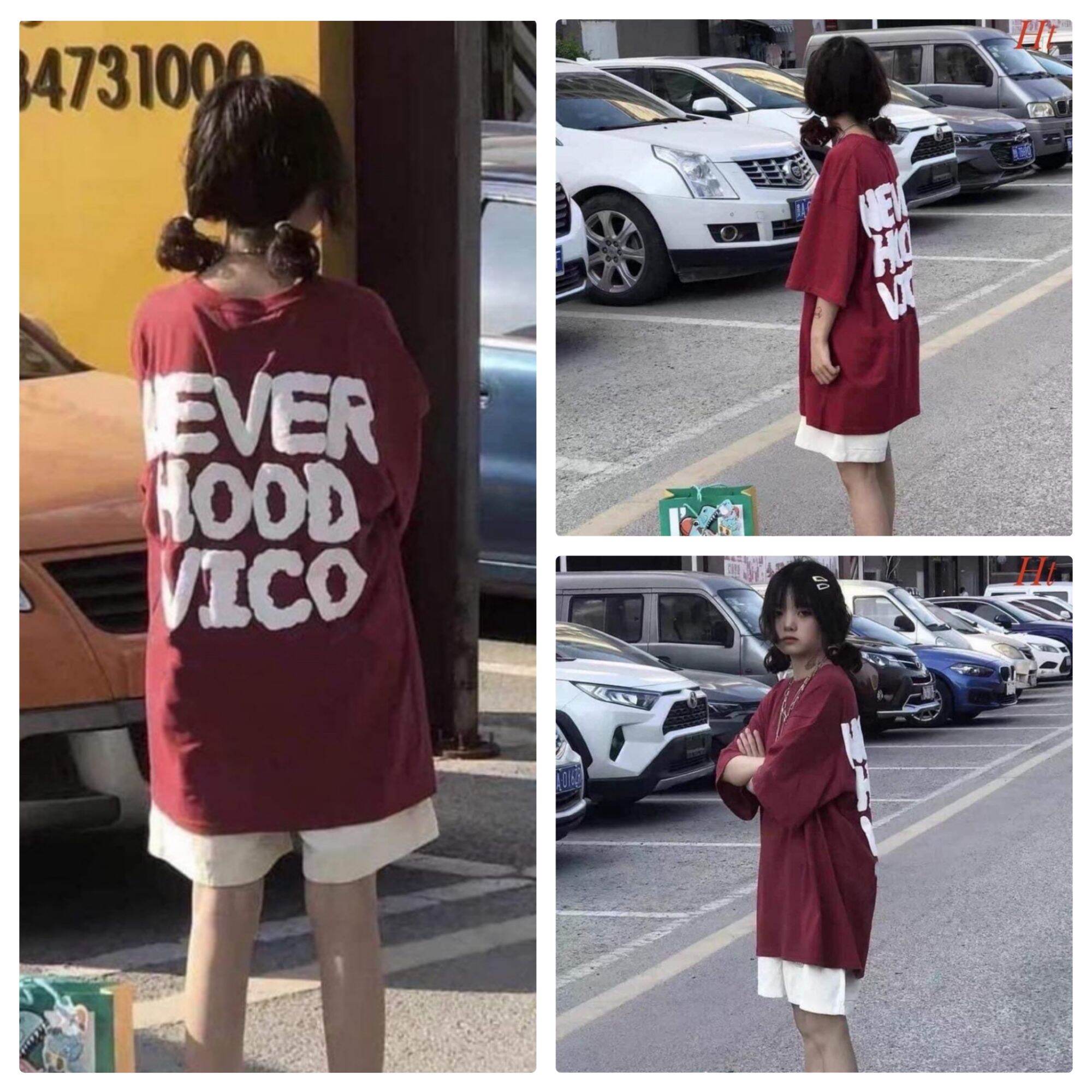 Bộ đồ áo ne ver phối quần sooc trắng cực kute