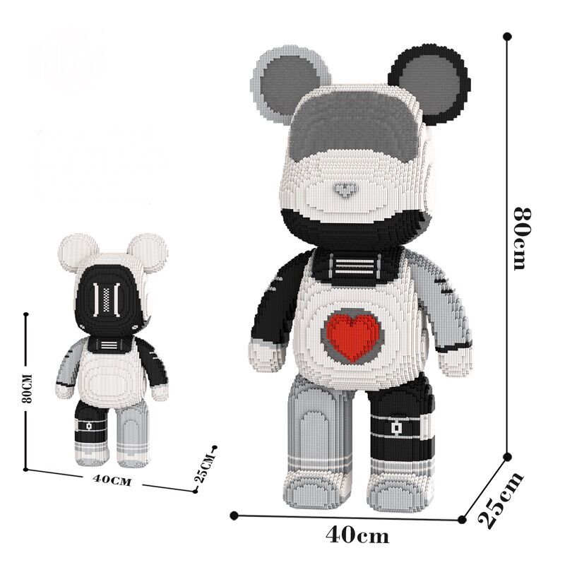 Xếp hình gấu mpin cao 80cm - mario