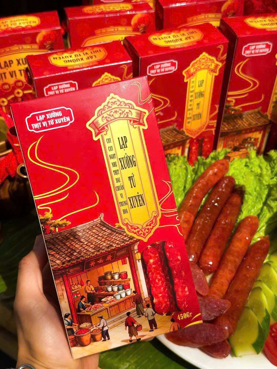 Lạp xưởng vị Tứ Xuyên hộp 500g