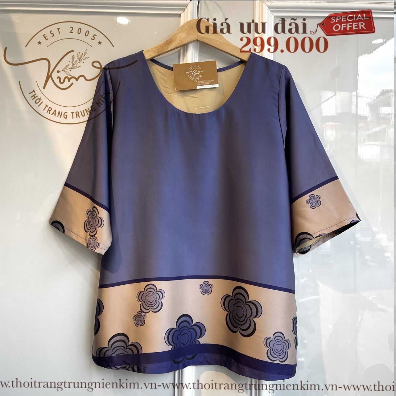 Áo lụa trung niên sang trọng Bigsize
