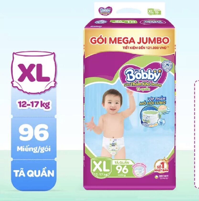 Tã quần mega jumbo xl96/xl84 mẫu mới
