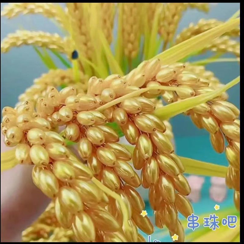bông lúa hạt cườm làm sẵn