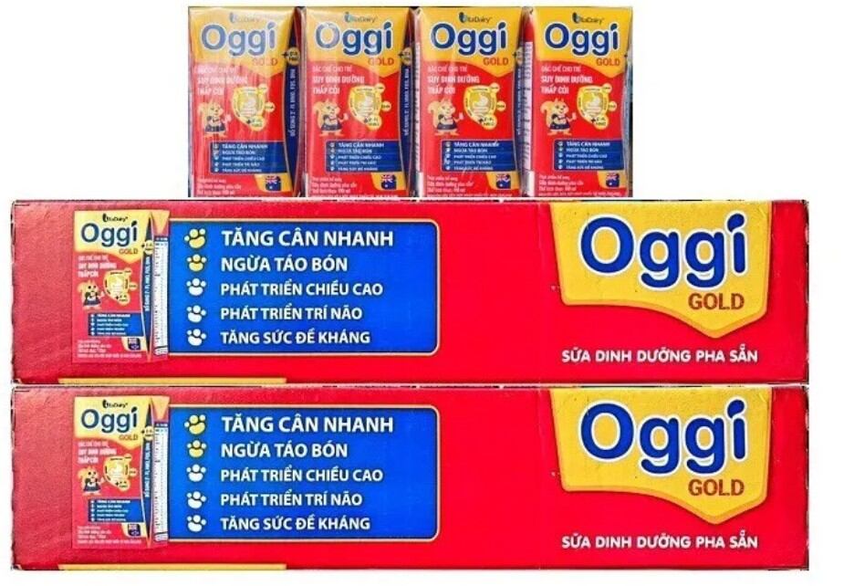[ Có thẻ cào tích xu] Thùng 48 hộp sữa bột pha sẵn oggi gold 110ml