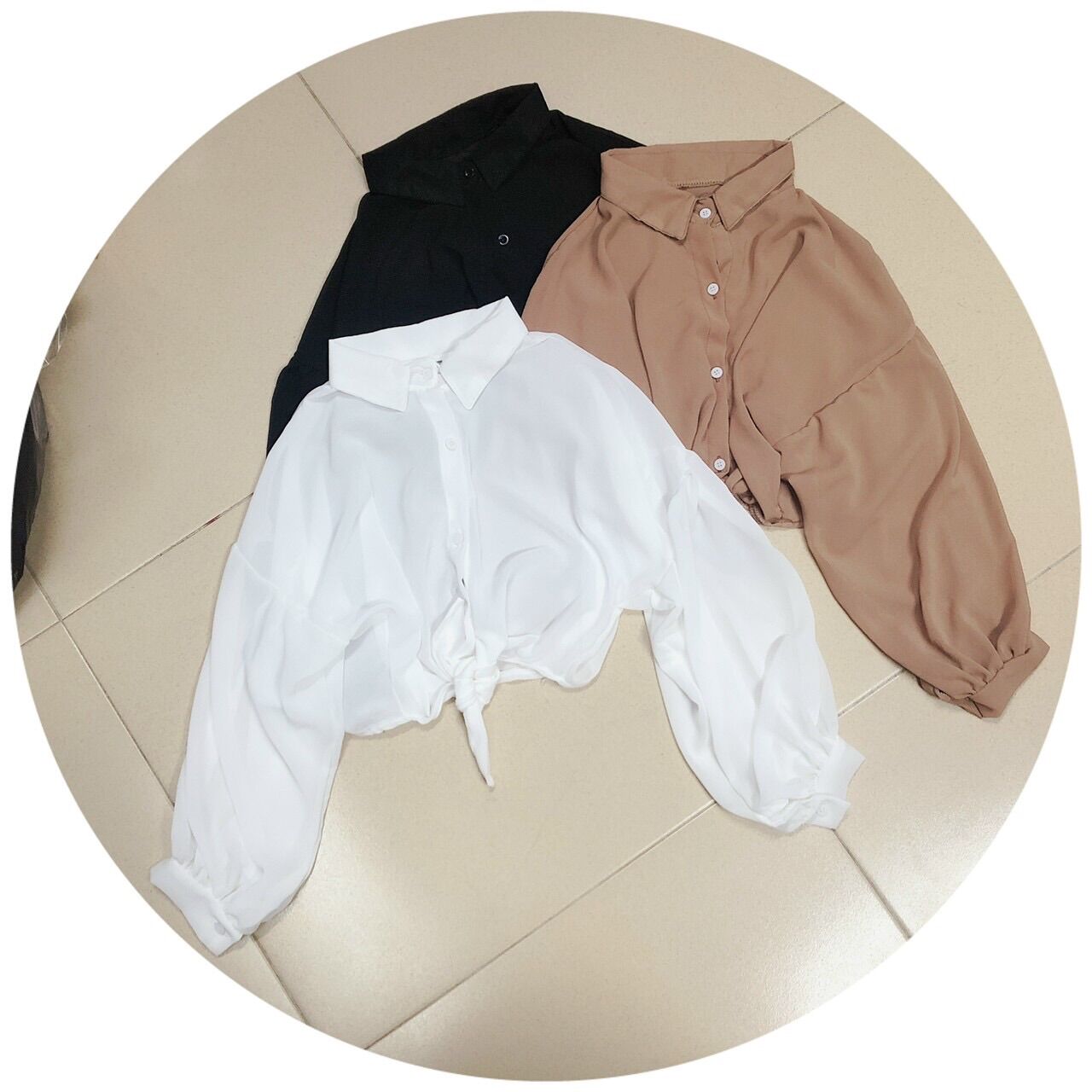 [HCM] ÁO SƠ MI VOAN CỘT EO ÁO SƠ MI ĐẸP FROM DƯỚI 50KG