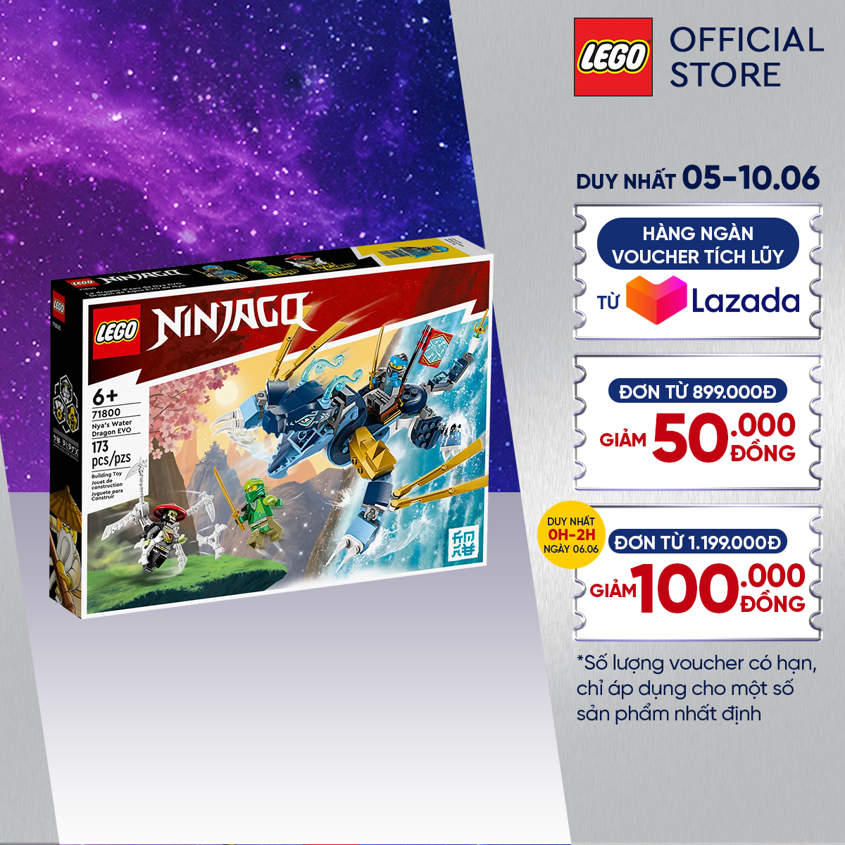Lego ninjago 71800 đồ chơi lắp ráp rồng biển tiến hóa của nya