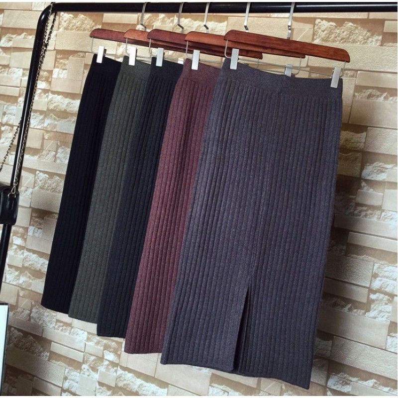Chân váy len dáng ôm hàng quảng châu cao cấp freesize 42_56kg