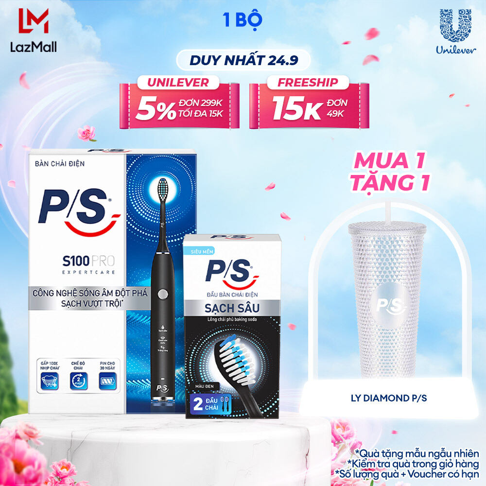 Đầu Bàn Chải Điện P/S S100 Pro Sáng Răng Tự Nhiên 2 Cái | Hasaki.vn