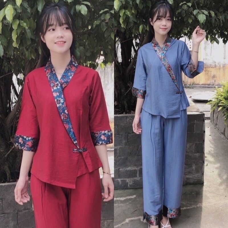 Đồ Lam Đi Chùa 🌸 Bài Lai Phối Sô Le