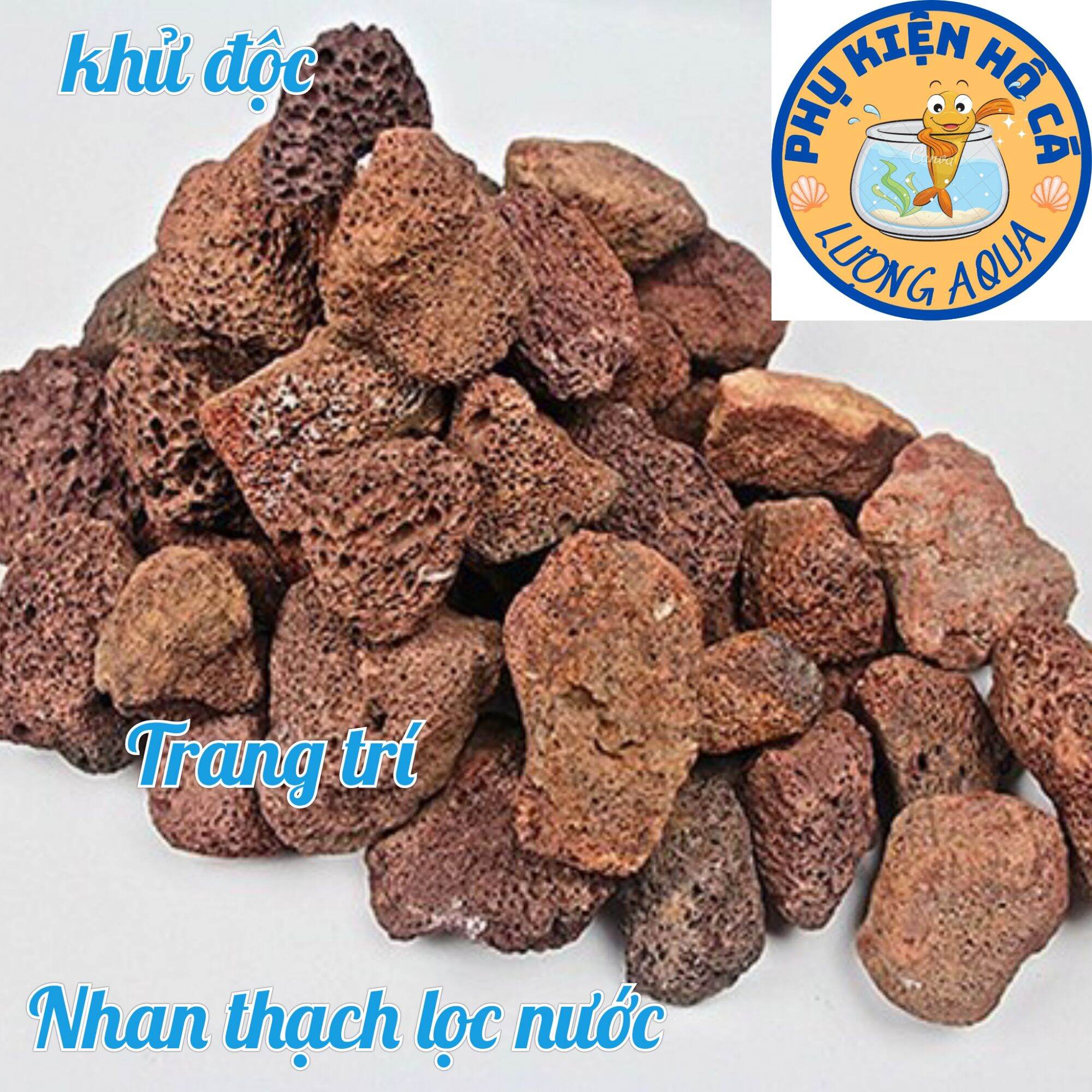 Đá nhan thạch đỏ, vật liệu lọc tốt cho hồ cá cảnh thủy sinh hòn non bộ