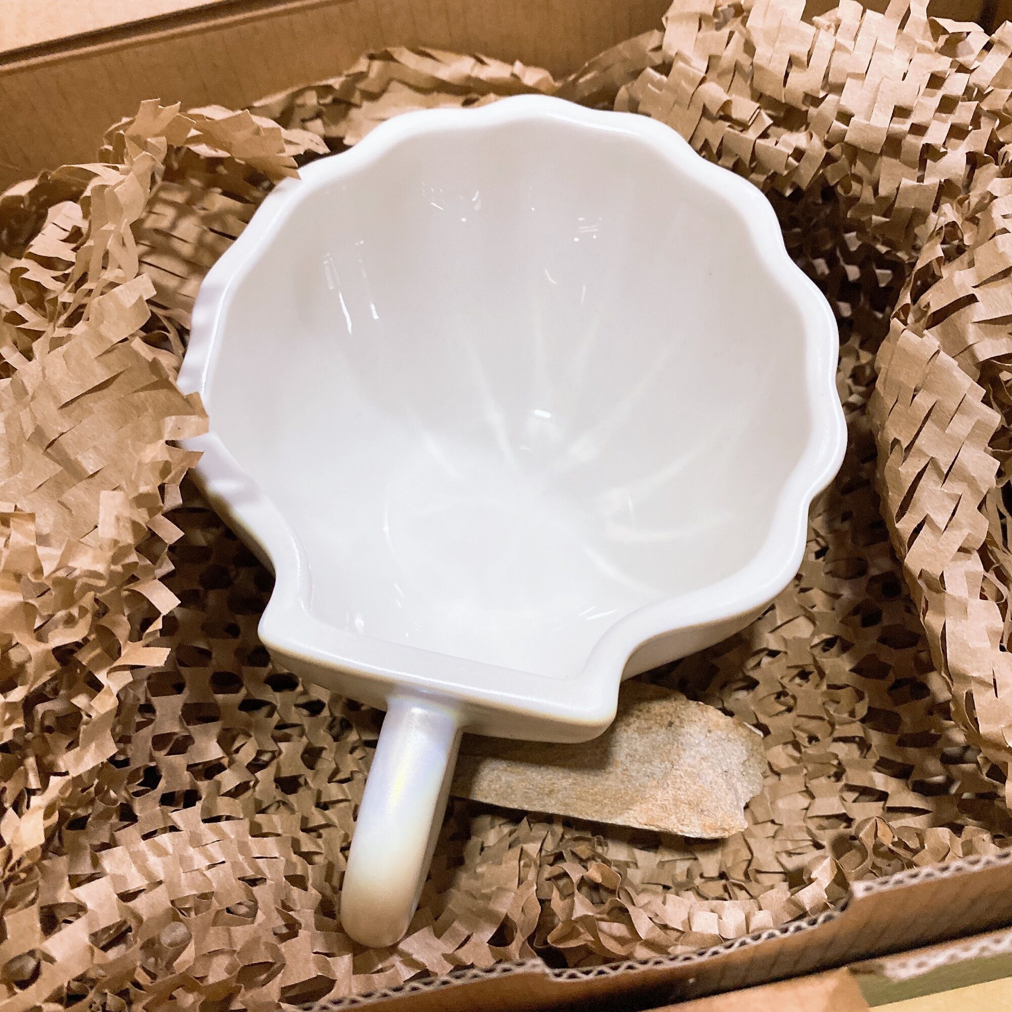 [STARBUCKS VN] - CỐC SỨ SIREN ANNI 21 WHITE PEARL GLAZE HANDLE MUG 12oz