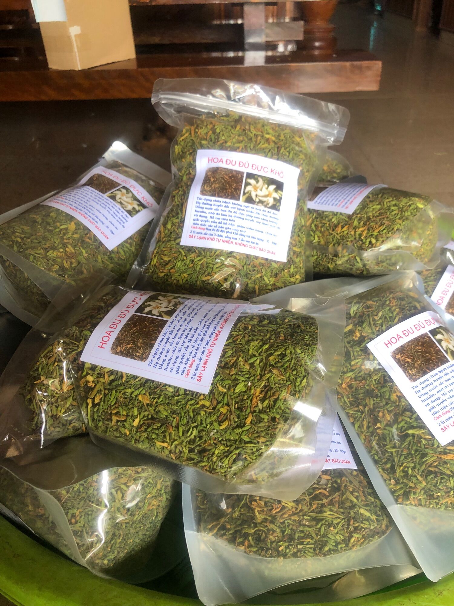 Hoa đu đủ đực sấy khô túi 500g