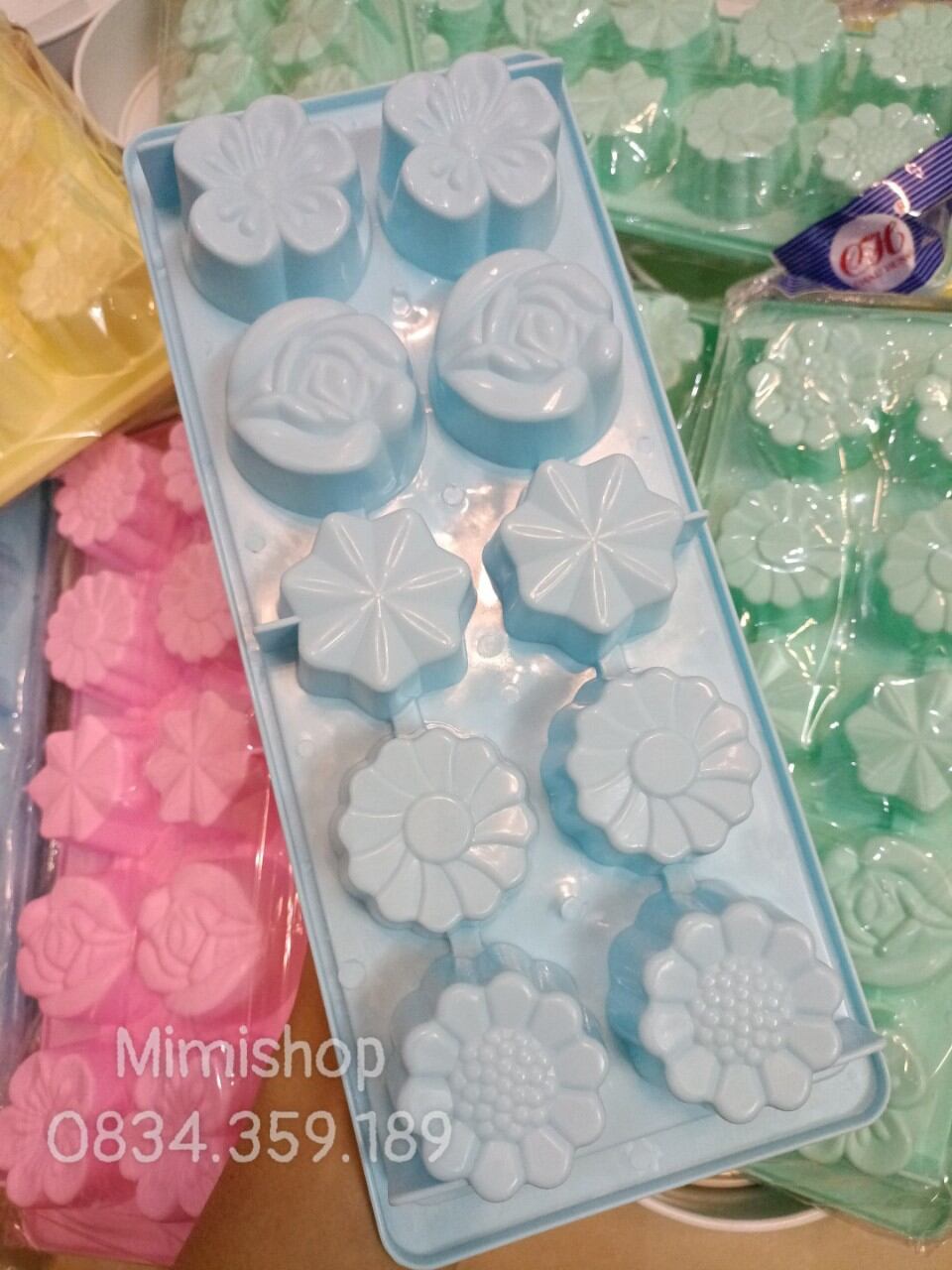 Khuôn rau câu, thạch phô mai, làm đá hình bông hoa (kèm ảnh thật)
