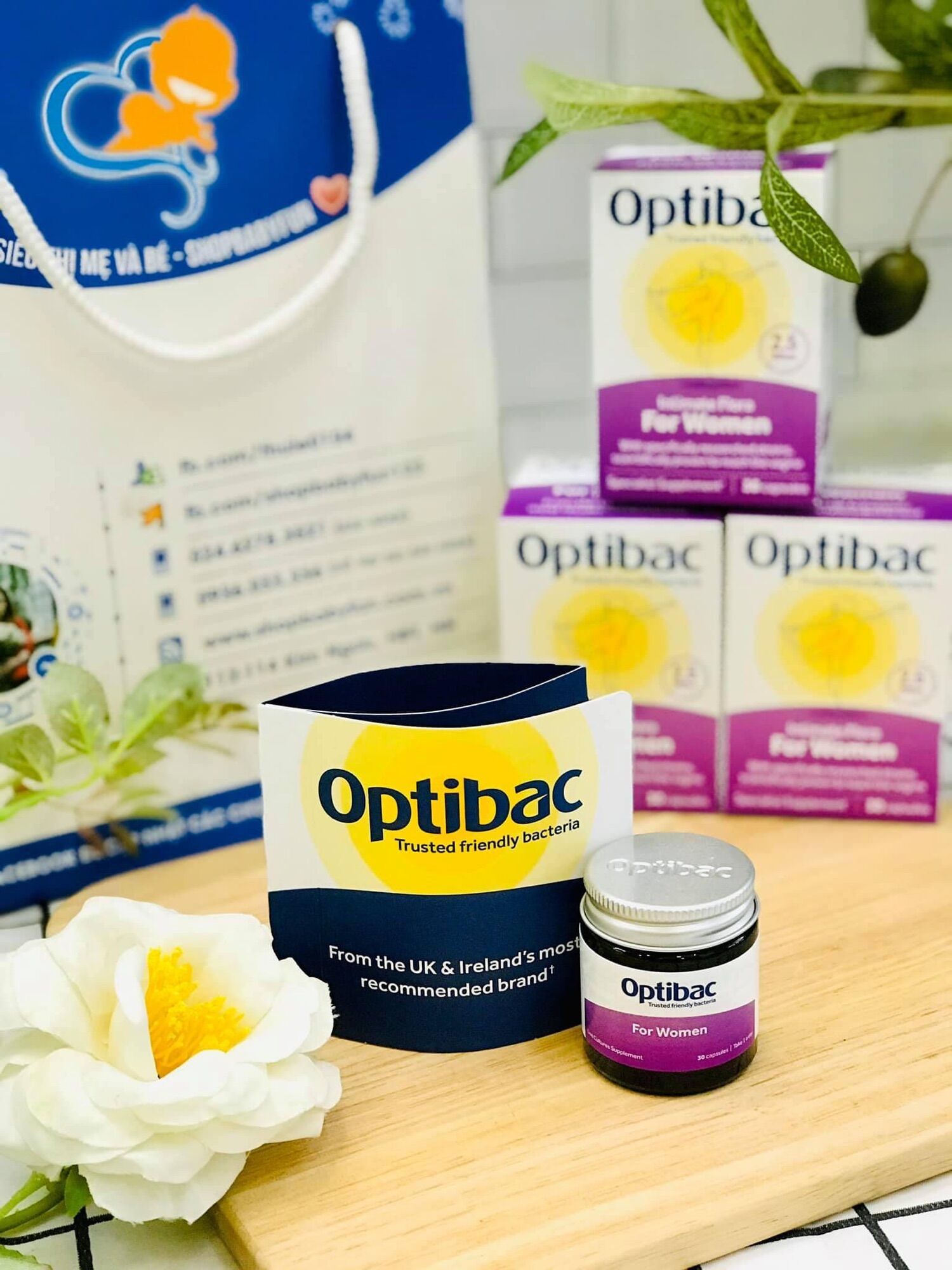 Men vi sinh OptiBac Probiotics Tím - Anh