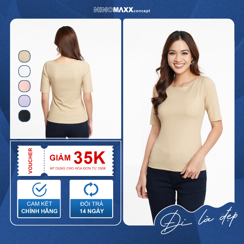 N&M Áo thun Nữ Devon giữ nhiệt cổ tròn 2205048