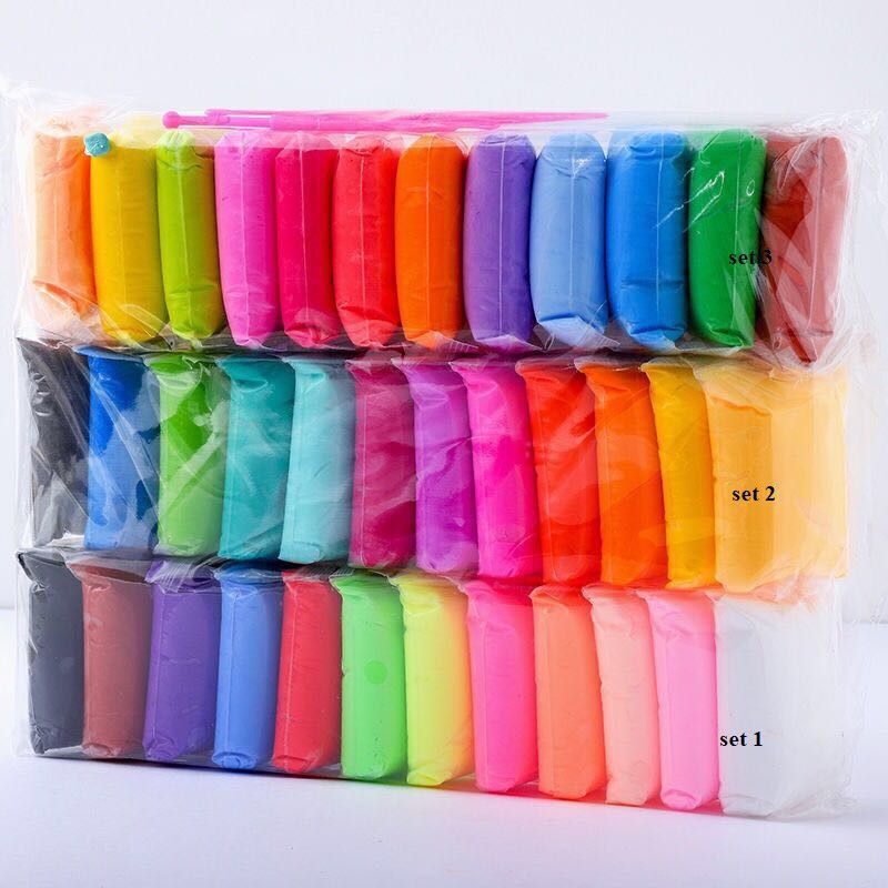 Đất nặn nhật đất set tự khô lốc 12 màu an toàn cho bé tạo hình