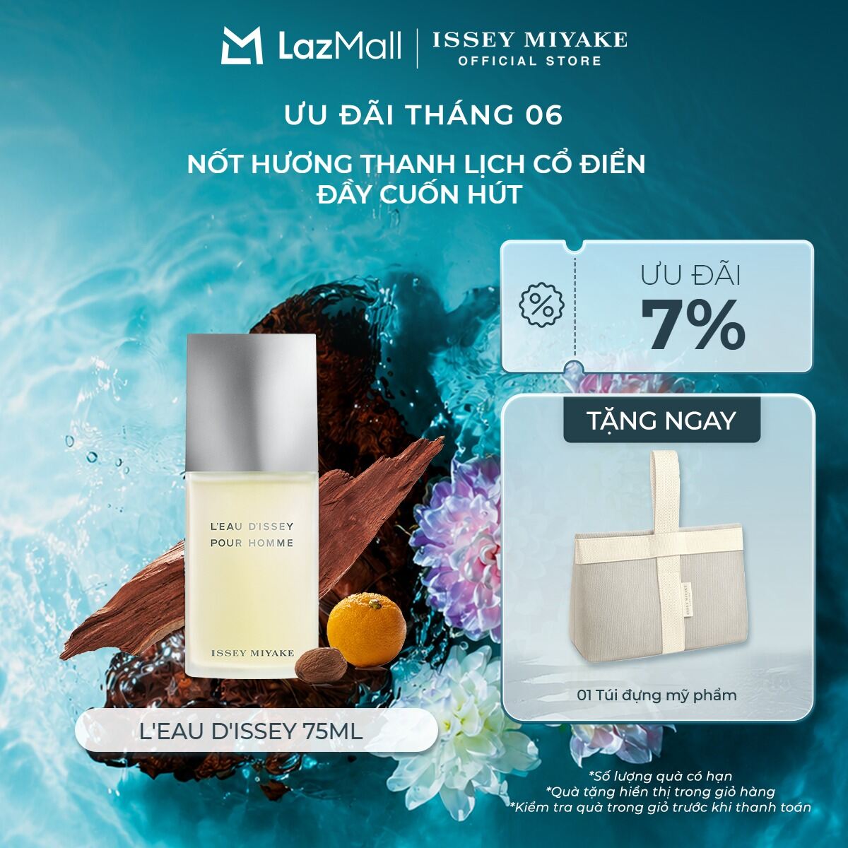 Nước Hoa nam Issey Miyake L'Eau D'Issey Pour Homme Eau De Toilette 75ml