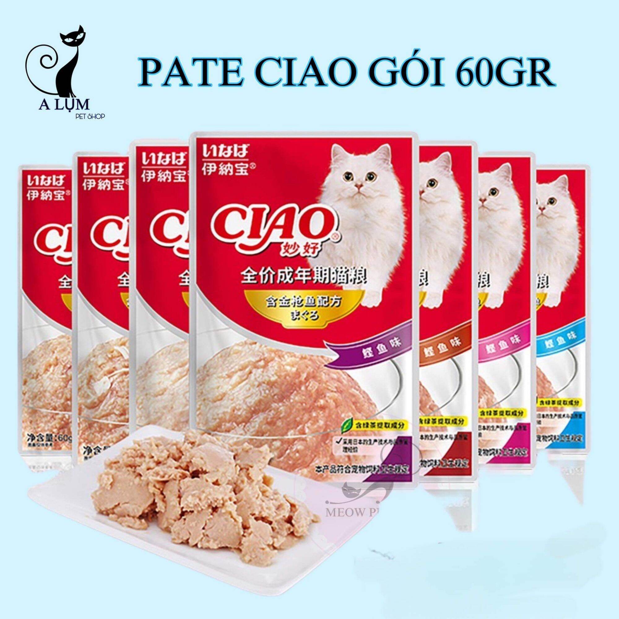 Pate Ciao cho mèo 6 vị gói 60g