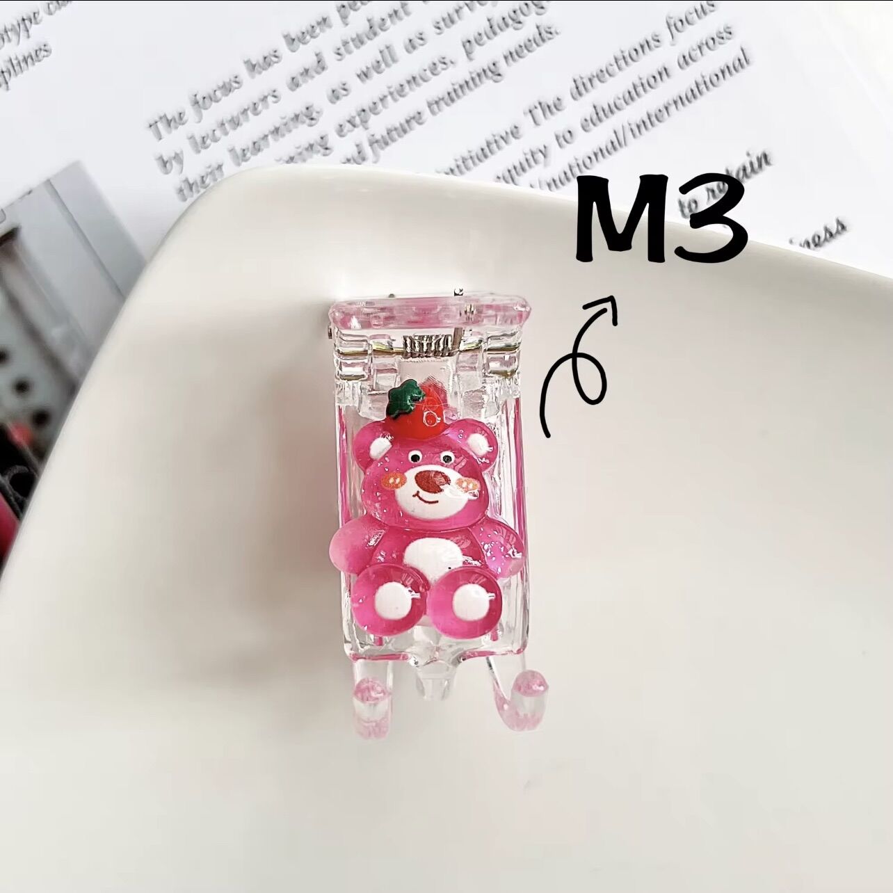 KẸP TÓC 3 RĂNG GẤU DÂU LOTSO