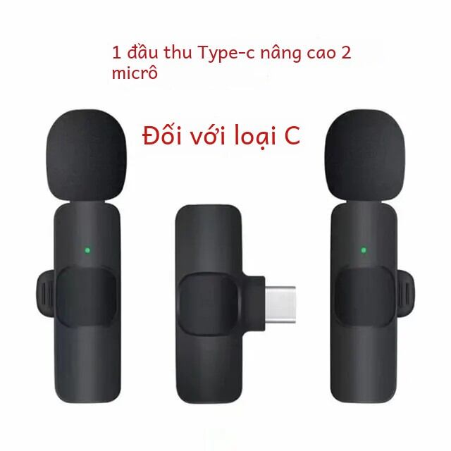 Không Dây Lavalier Microphone Âm Thanh Di Động Ghi Hình Mini Mic Cho iPhone Android Phát Sóng Trực Tiếp Chơi Game Điện Thoại Mic