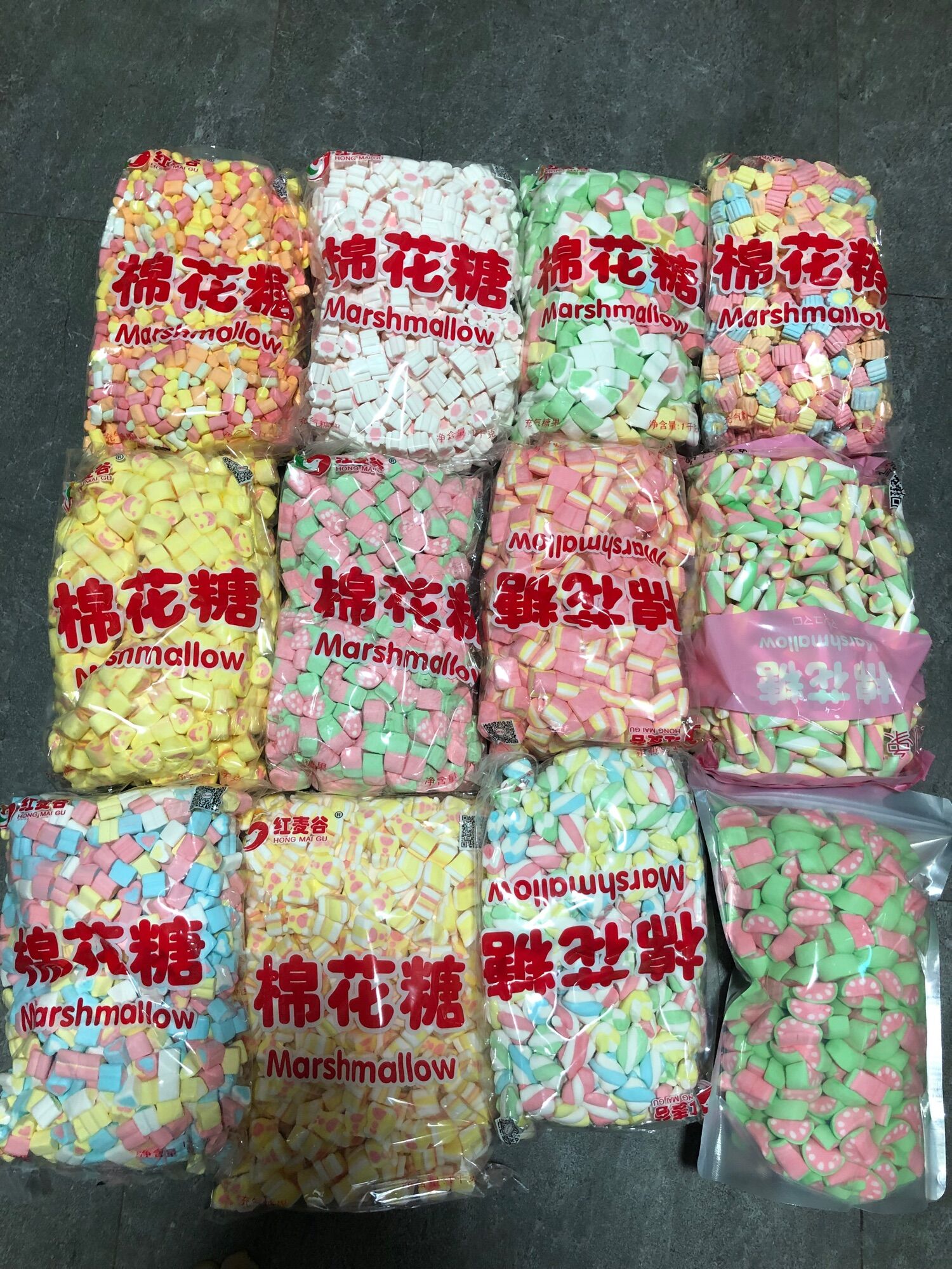 Kẹo bông gòn marshmallow 1.000g
