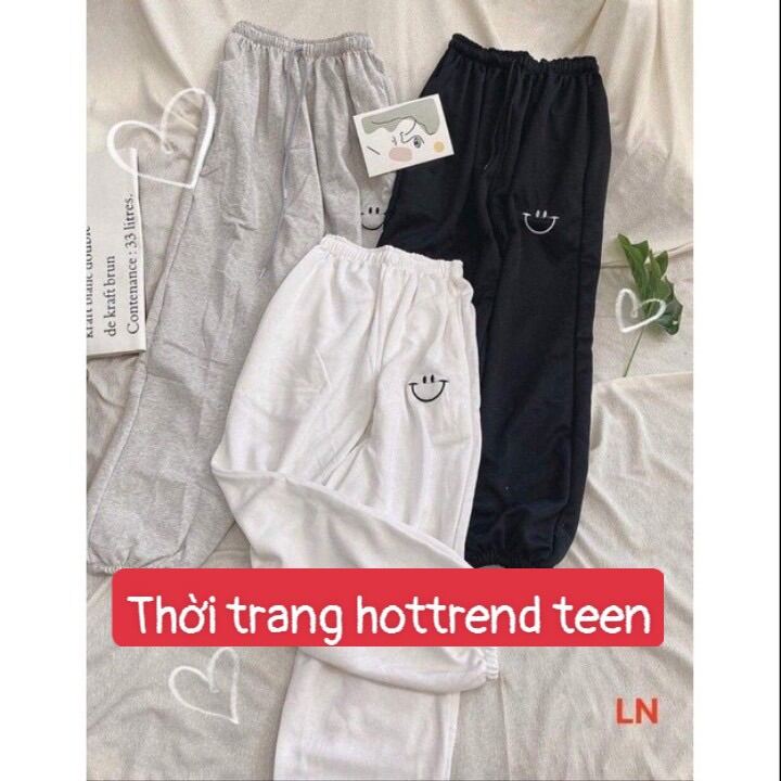 [HOT 2023] Quần bom mặt cười 😀 Quần dài, quần nỉ boom gấu thời trang