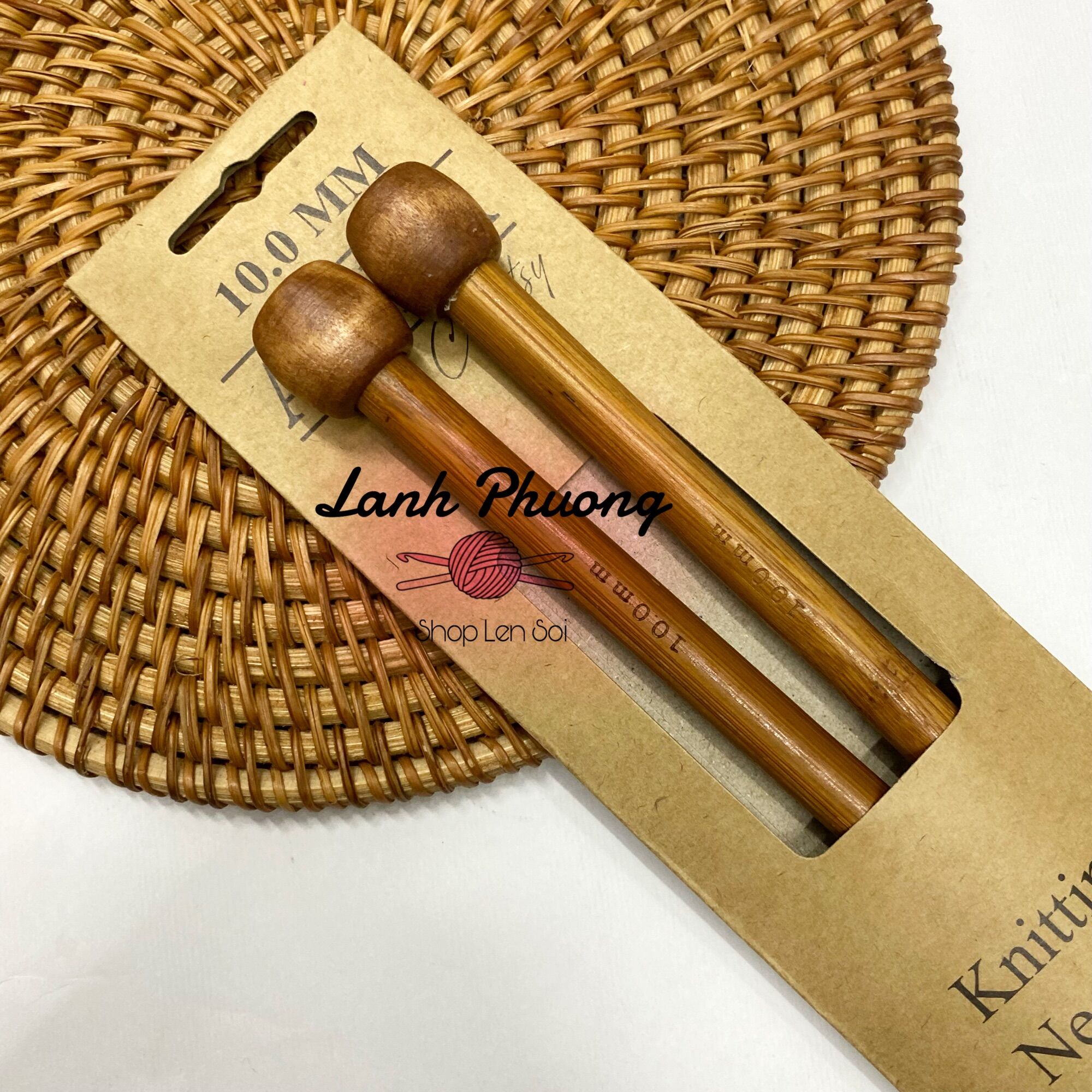 Kim Đan Gỗ Dài 25cm Size Lớn, Size Đan Len Nhung, Sợi Vải