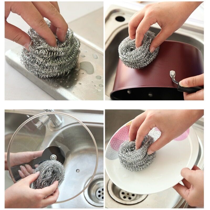Set of 4 Pot and Pan Cleaning Sponges - Cleans Stubborn Stains - Dishwashing Cleaning Tools