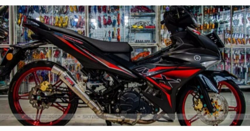 Tem rời exciter 150 đen phối đỏ