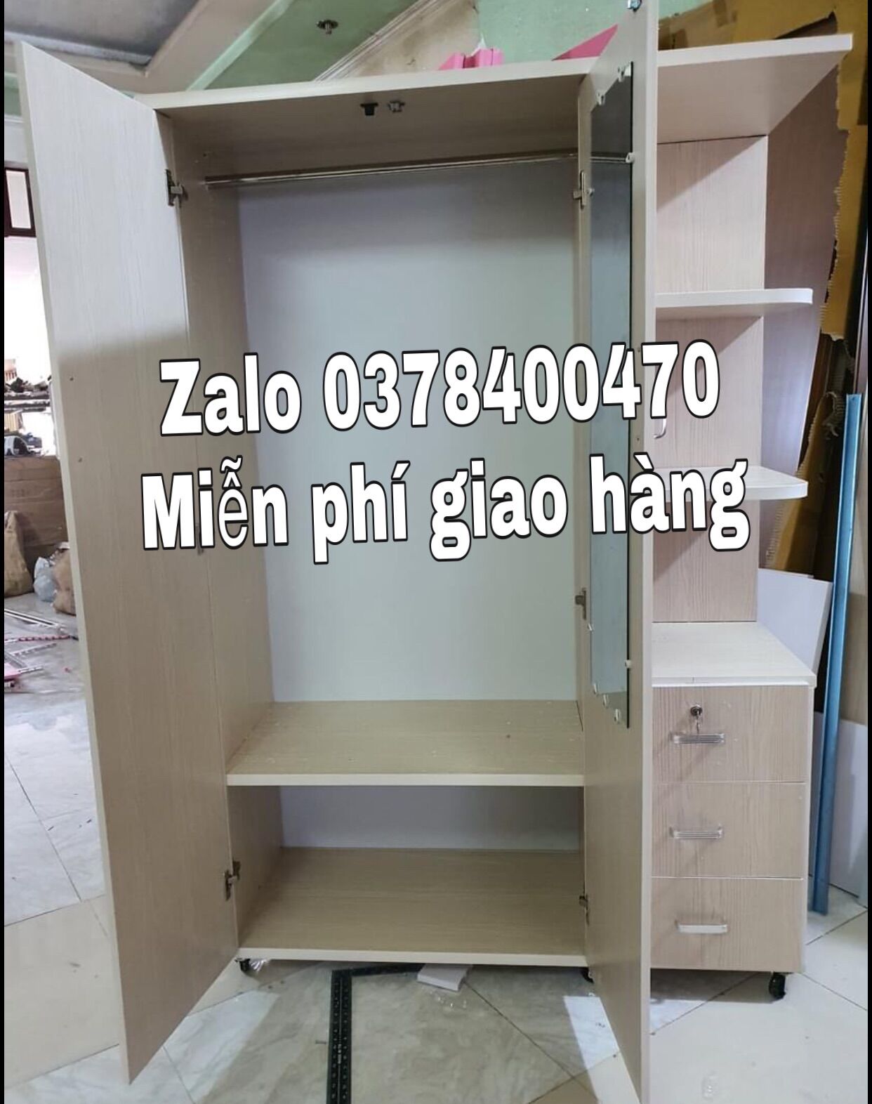 Tủ nhựa Đài Loan 2 cánh 1kệ