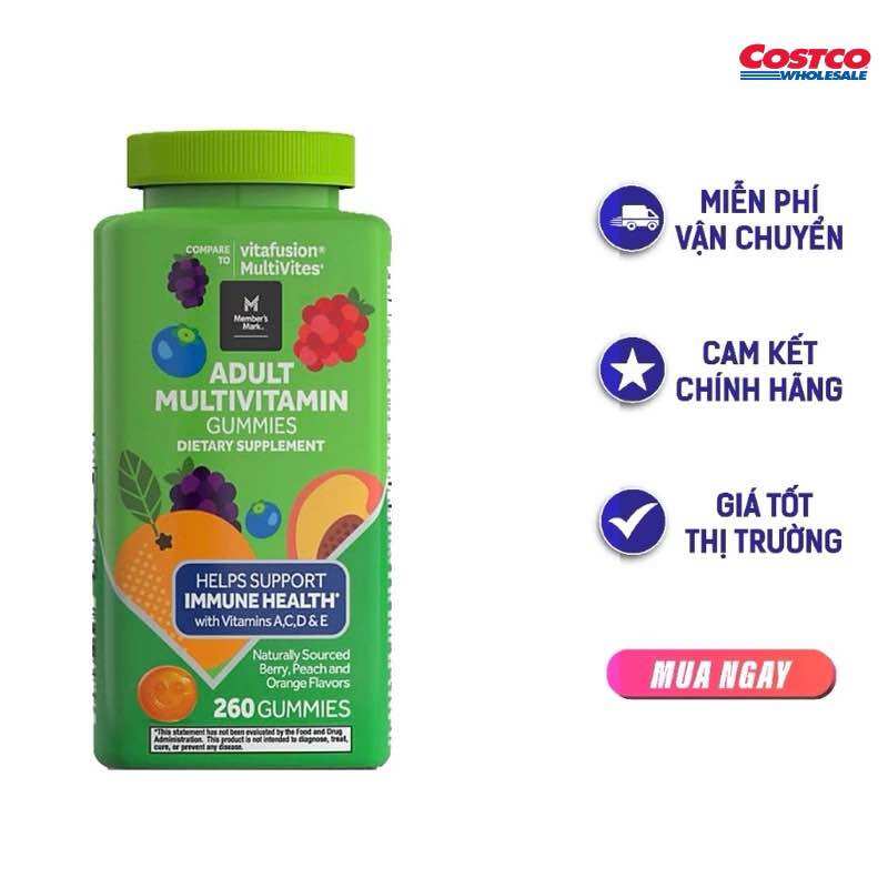 Viên kẹo dẻo bổ sung Vitamin Vitafusion MultiVites chai 260 viên Date 2023