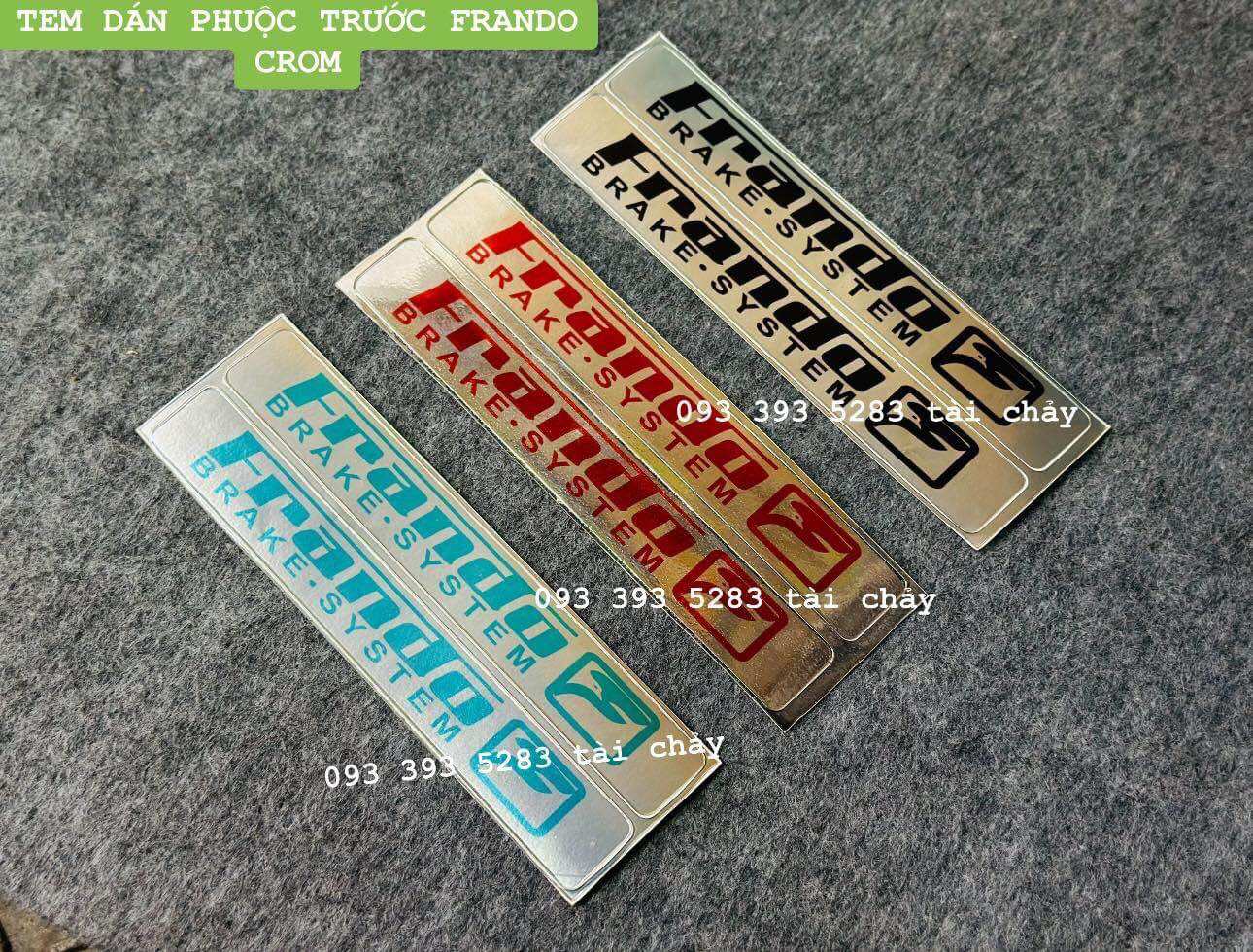 [ 1 CẶP ] TEM FRANDO DÁN PHUỘC TRƯỚC CROM