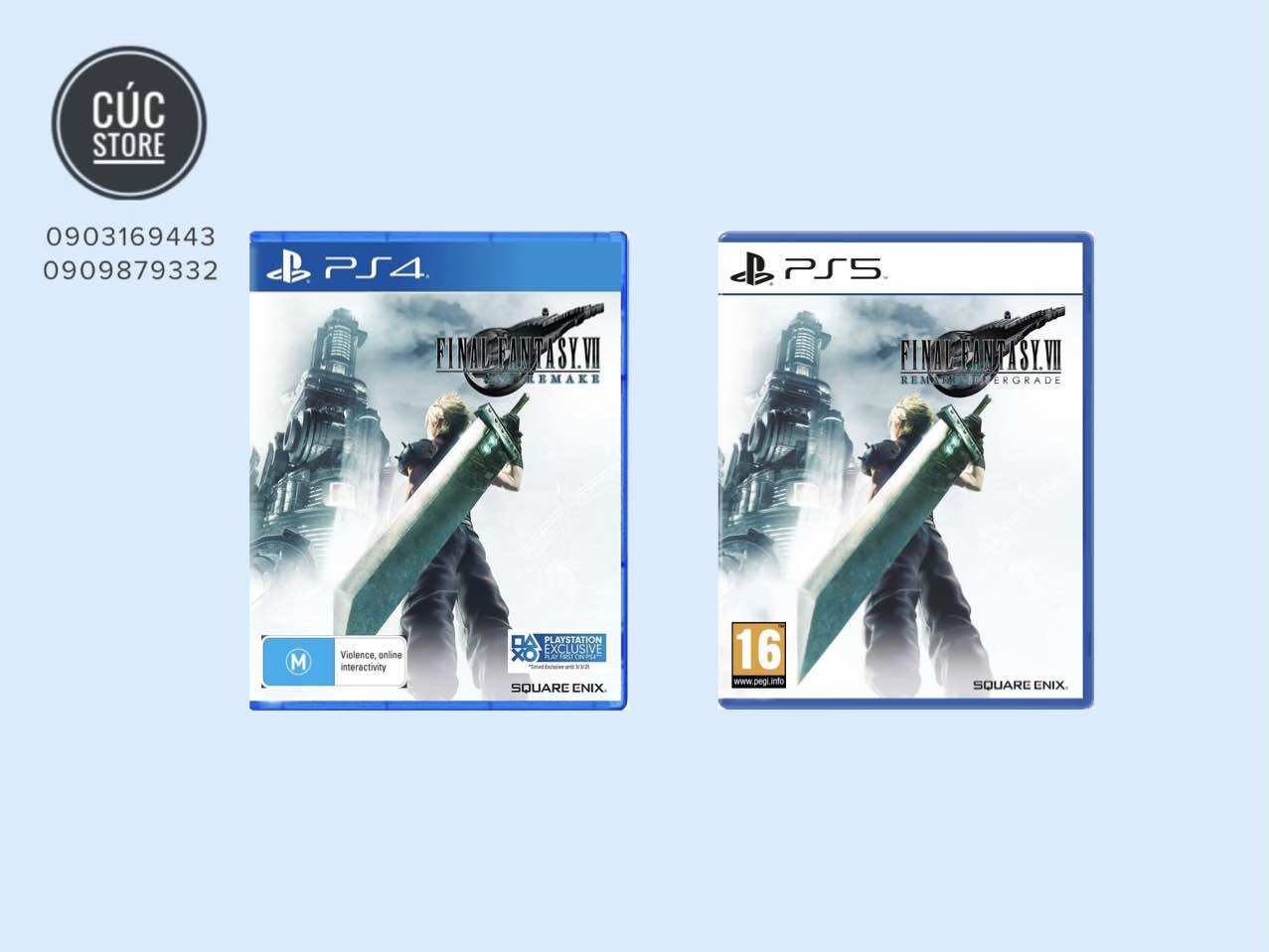 Đĩa chơi game ps4/ps5 : final fantasy 7 remake