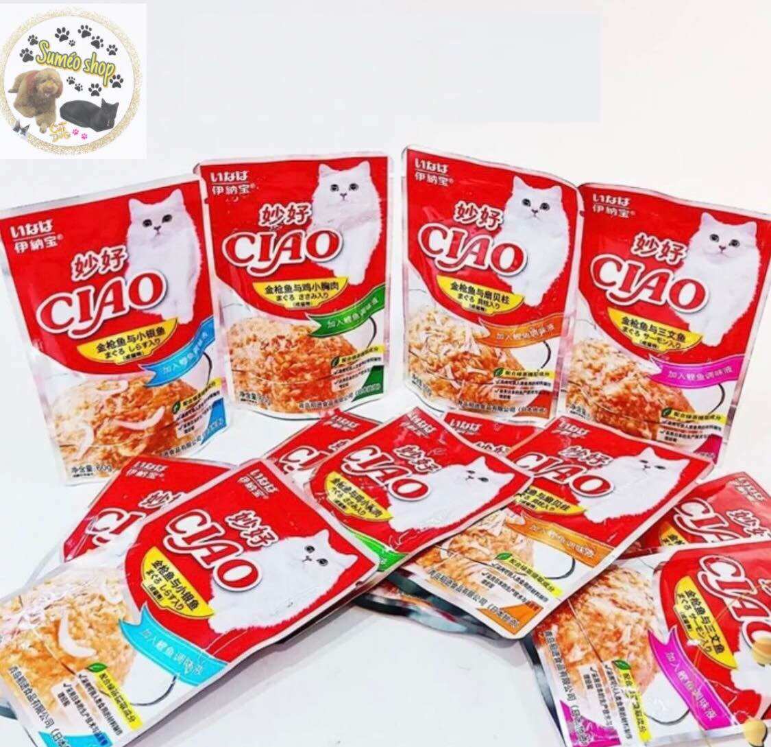 Combo 6 gói Pate Ciao - Pate cho mèo mọi lứa tuổi - gói 70gr
