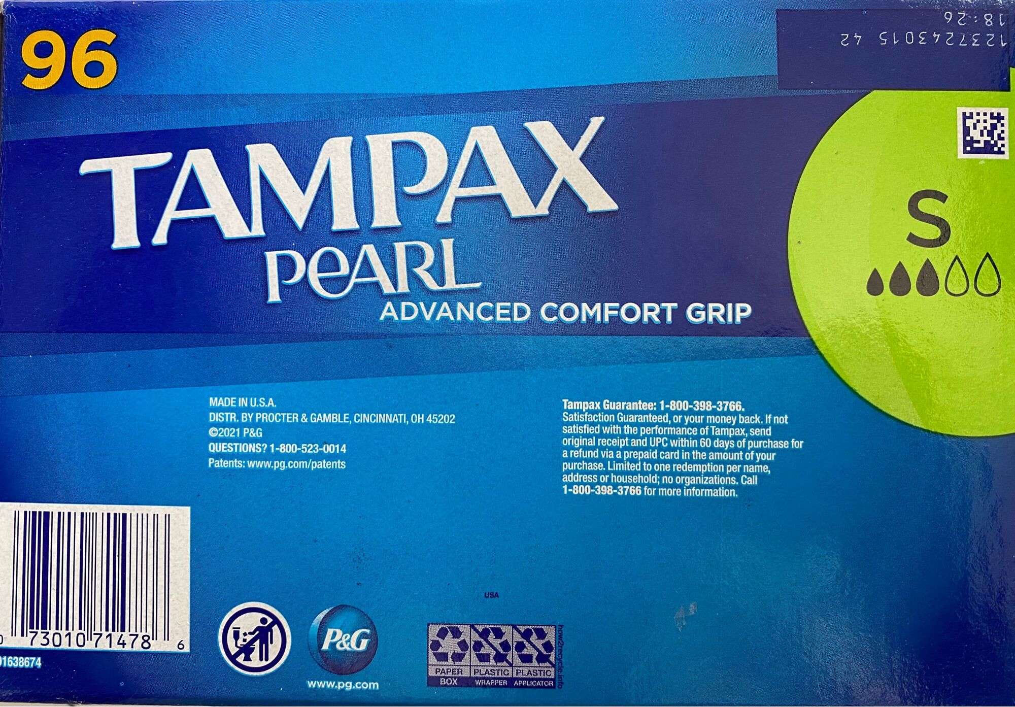 Hàng Mỹ Tampax Pearl S