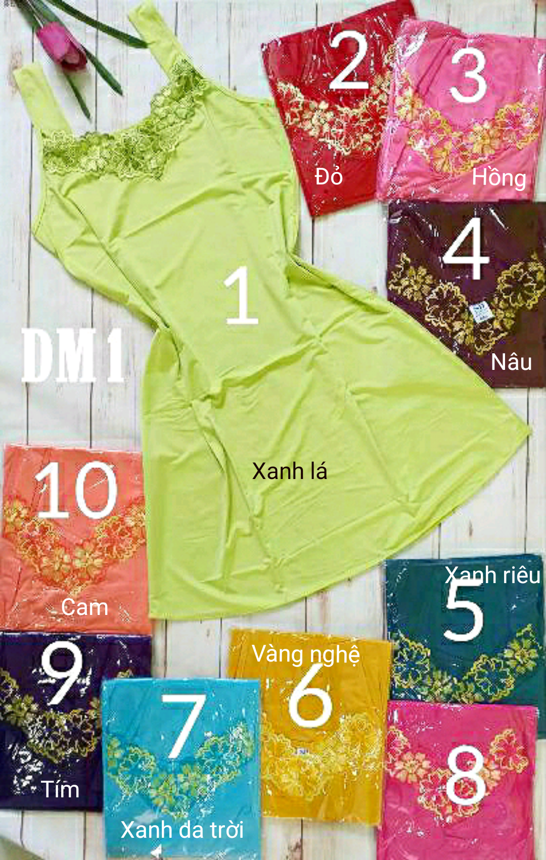 Đầm Thun Nữ Phối Ren Mặc Nhà Giá Rẻ - M37