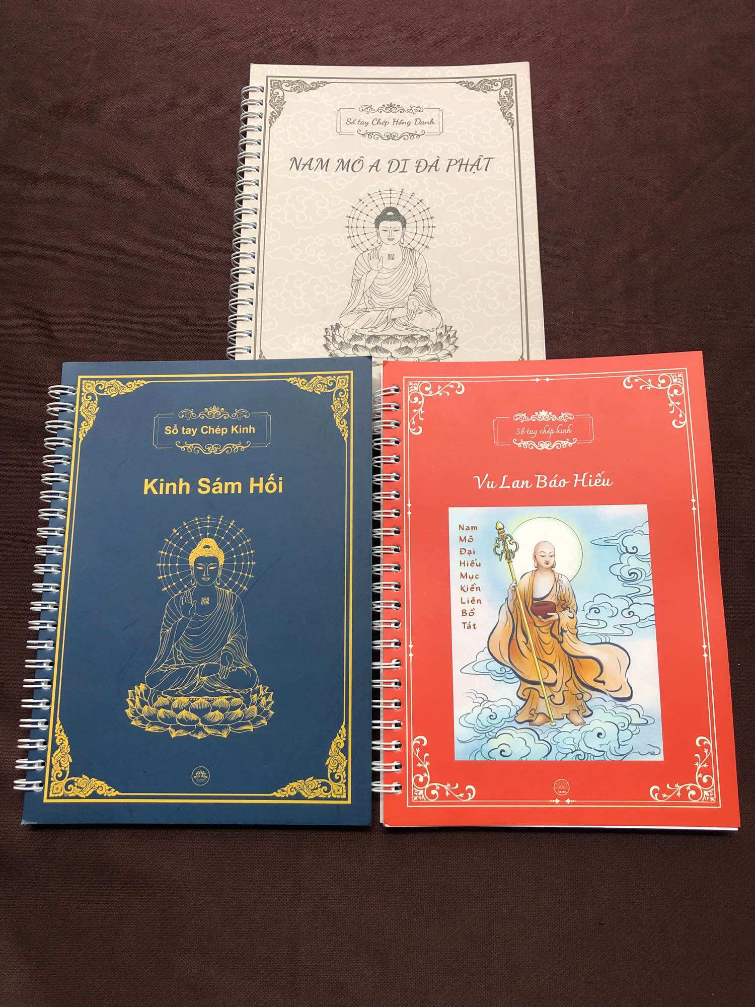 Combo 3 vở chép kinh Sám Hối-Hồng Danh-Vu Lan